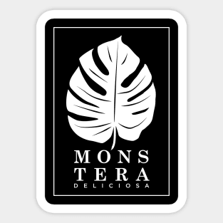 Monstera Deliciosa black and white version Sticker